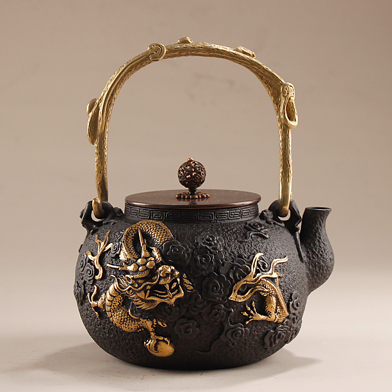 Cast Iron Teapot - 1.2L Cast Iron Water LETTLE/Gongfu Tea