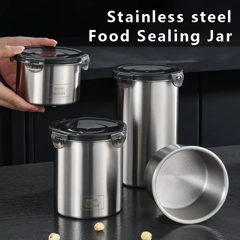 Coffee Bean And Tea Leaf - Stainless Steel Food Container Sealed Tank