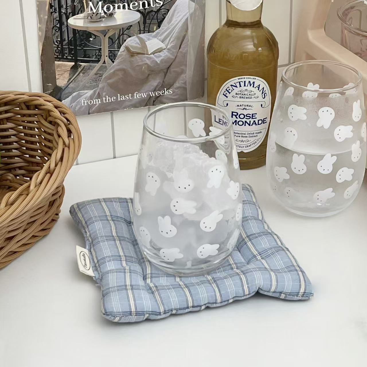 Cute Miffy Rabbit Printed Glas - Coffee Tea With Milk ulasan dan harga