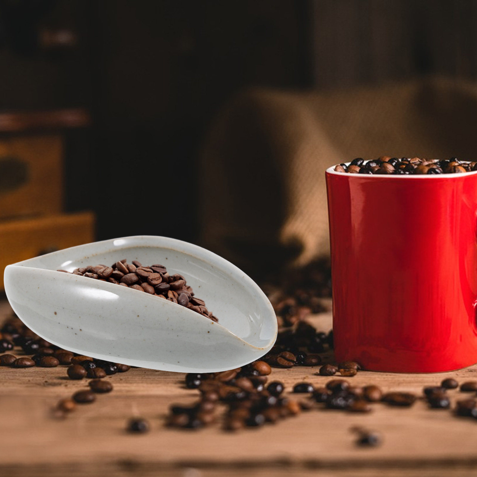 Ceramic Coffee Bean Dosing Tra - Coffee Bean And Tea Leaf ulasan dan harga