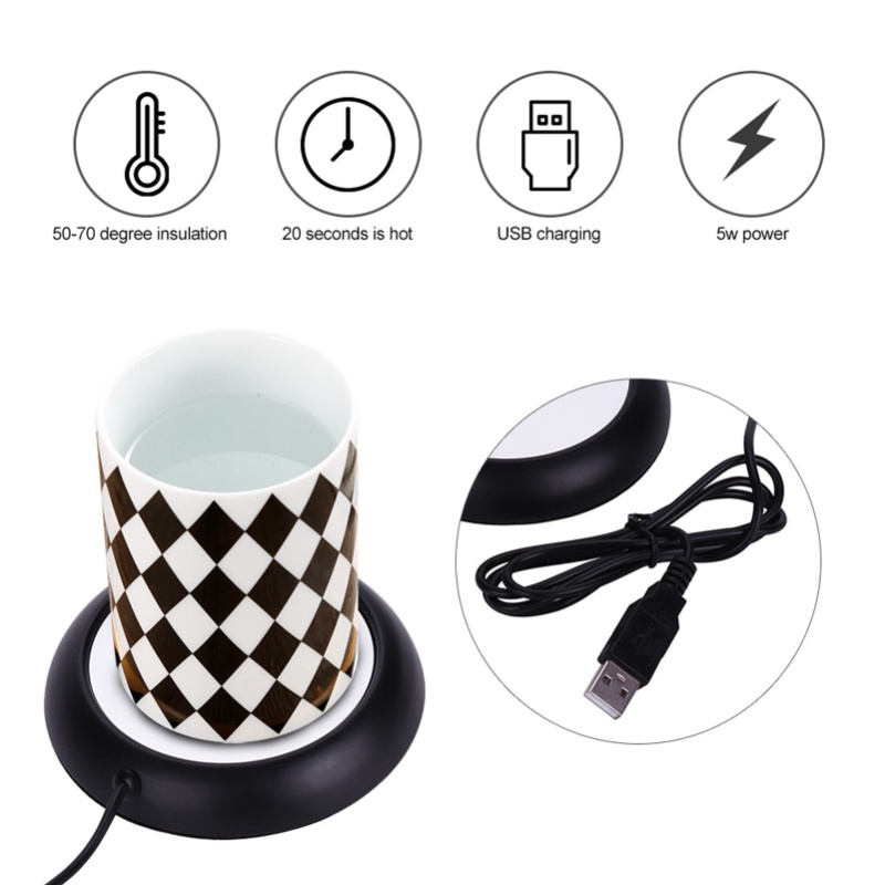 Wood Grain USB Cup Warmer Heat - Coffee Tea Warmer ulasan dan harga