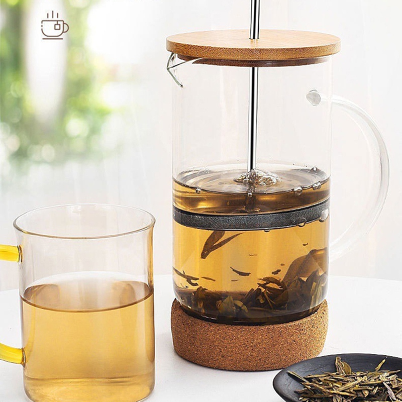 Coffee French Press Pot with F - French Press Glass ulasan dan harga
