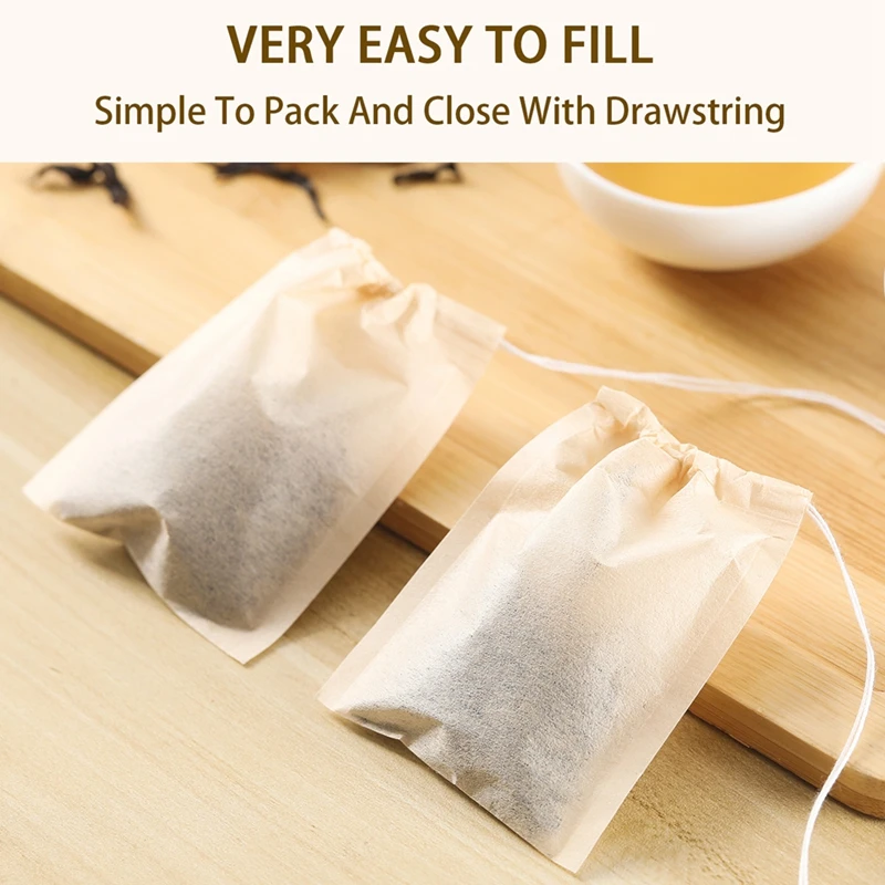 100Pcs Teabags with Drawstring - Coffee Bean And Tea Leaf ulasan dan harga