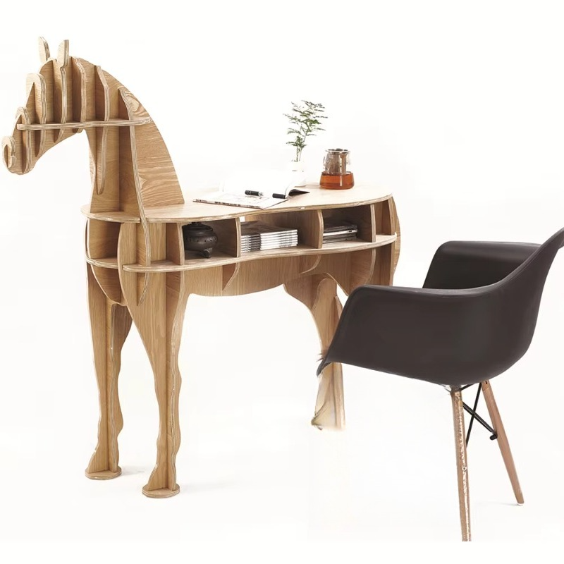 Creative Wooden Horse Tea Coff - Coffee Tea Library ulasan dan harga