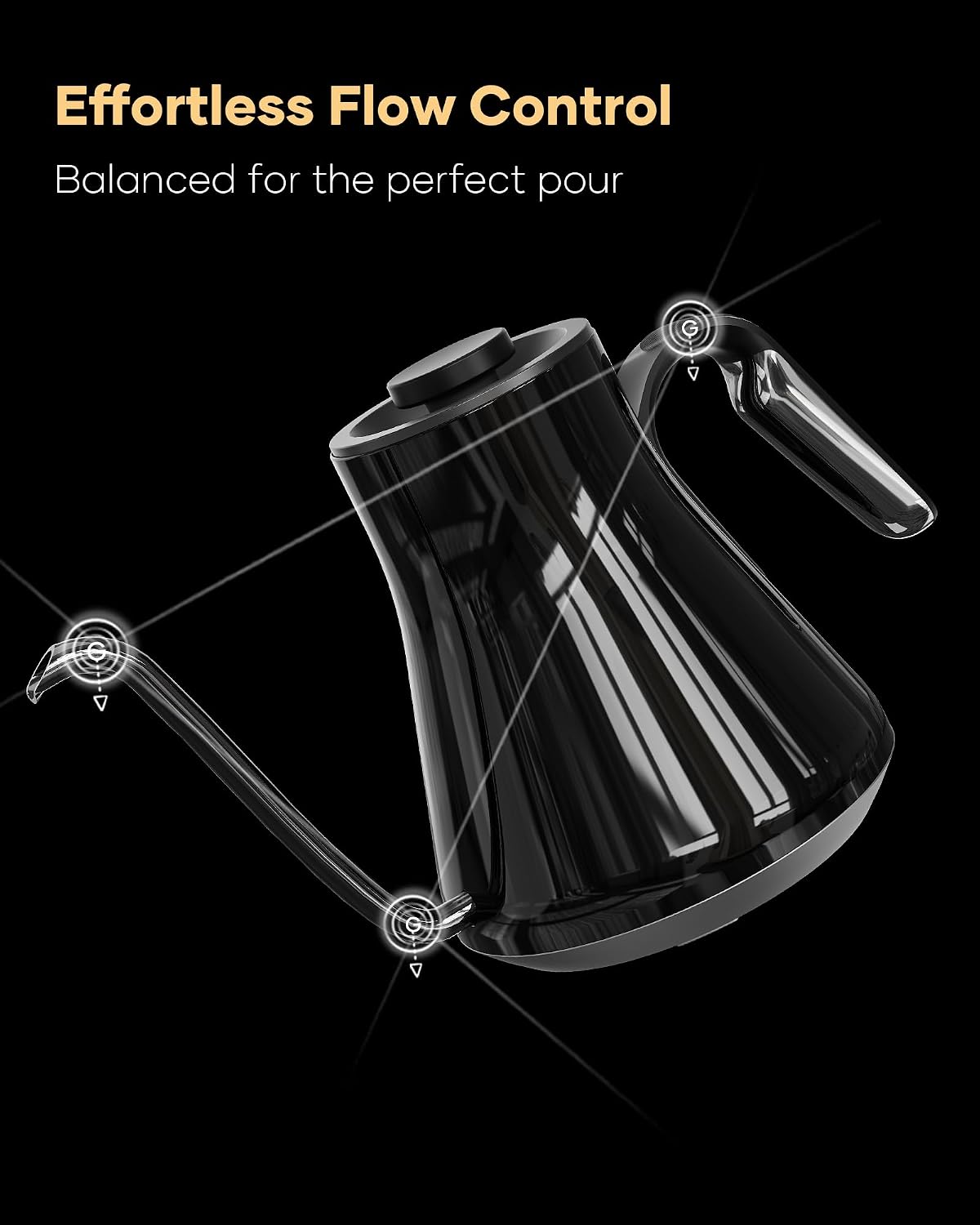 Gooseneck Electric Kettle, ±1° - Coffee Tea Brew ulasan dan harga