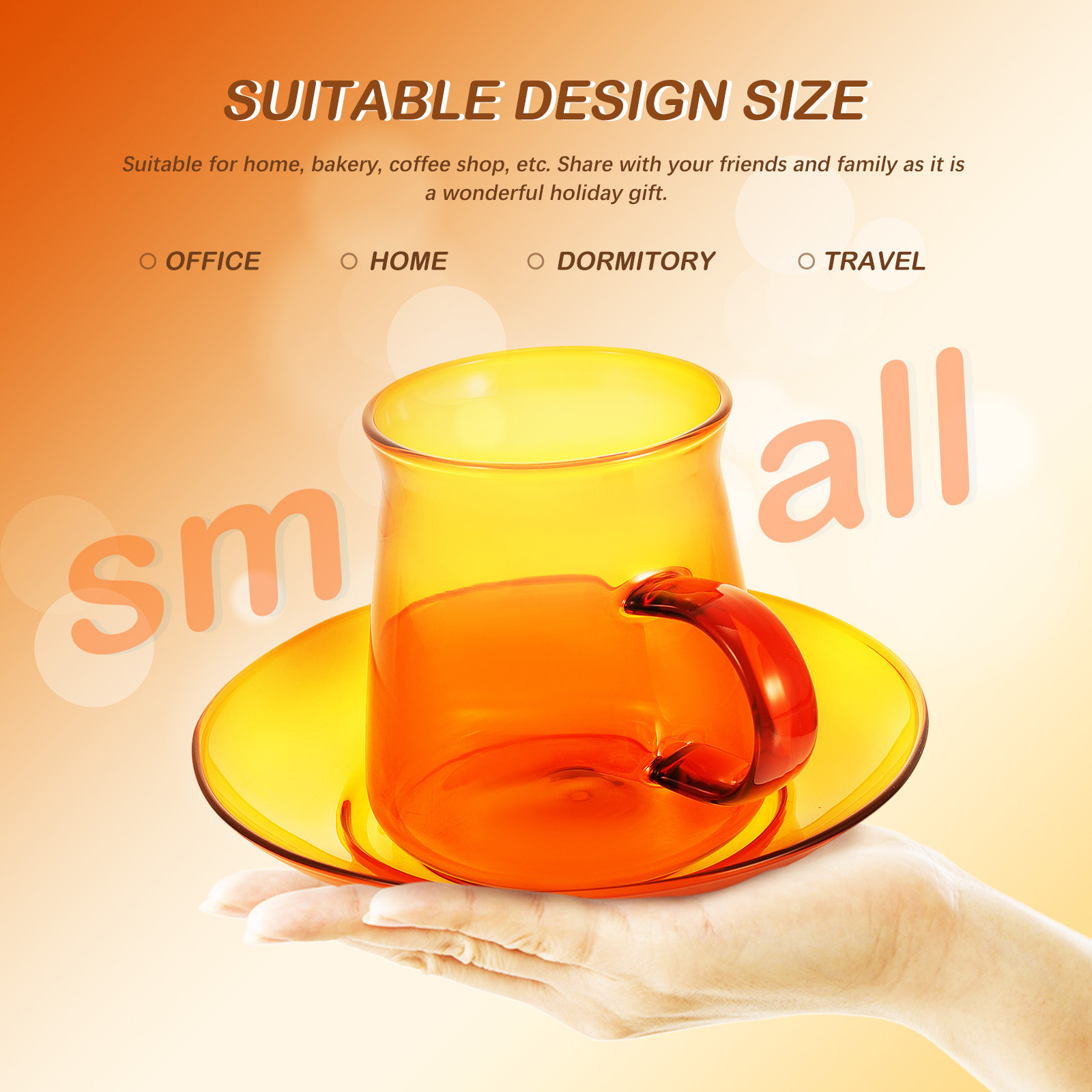 1Set Glass Coffee Cup and Sauc - Coffee Tea Hot ulasan dan harga