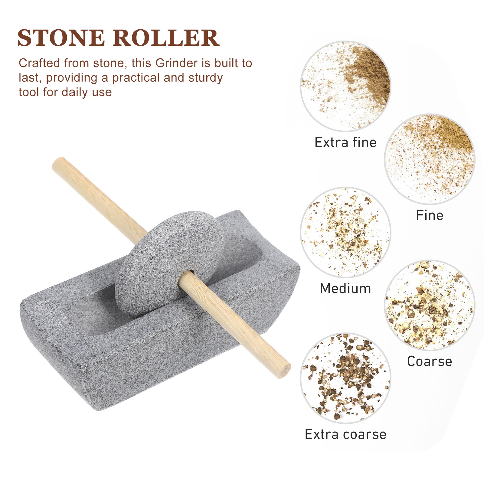 1Set Stone Pestle and Mortar M - Coffee Bean And Tea Leaf ulasan dan harga