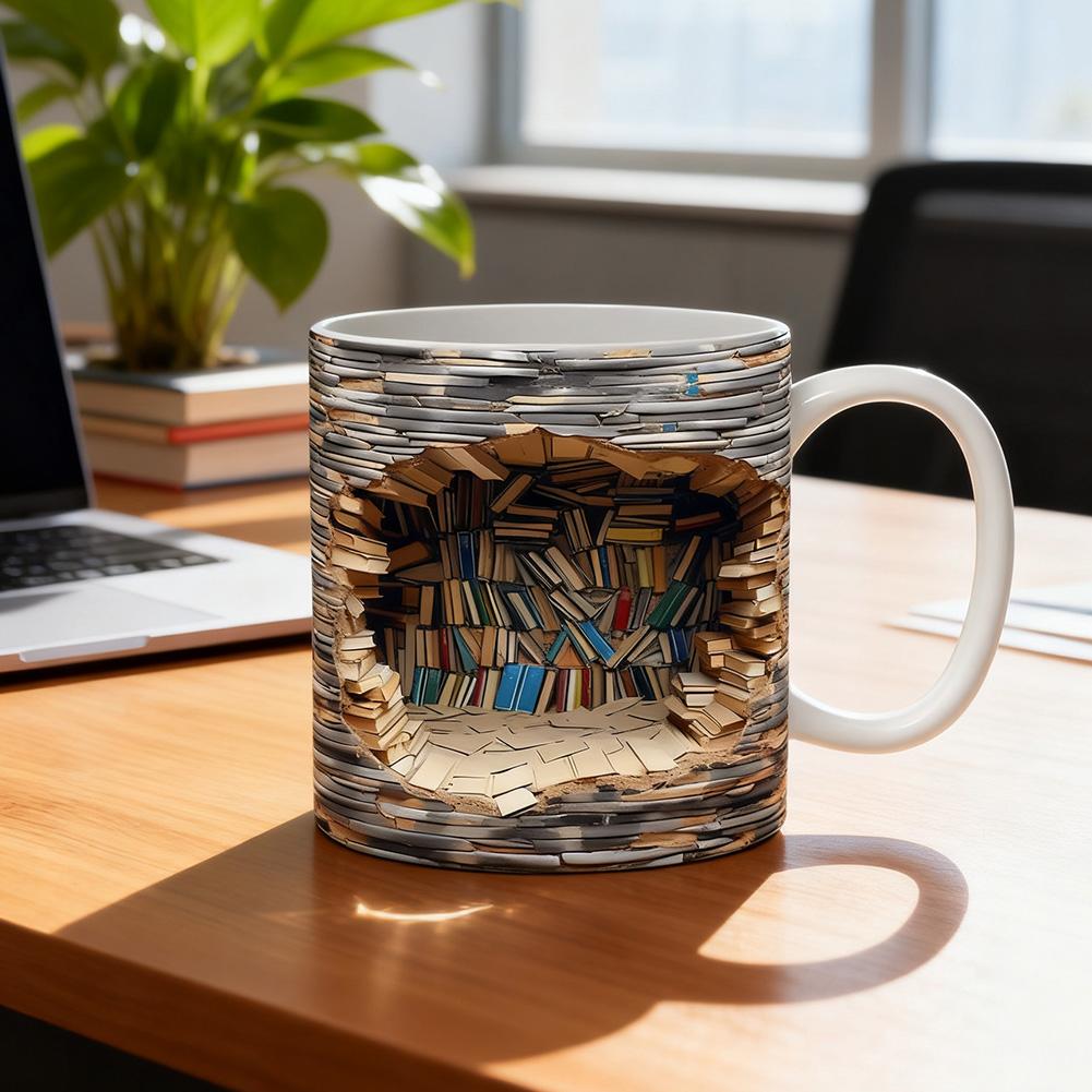 3D Creative Space Design Mugs  - Coffee Tea Library ulasan dan harga