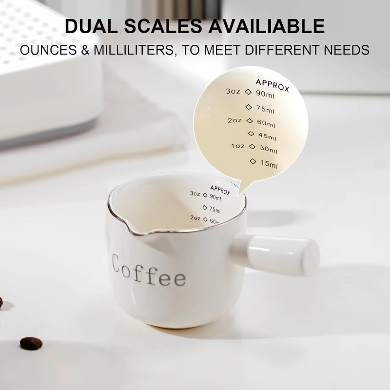 Mini Ceramic Coffee Cup with H - Coffee Tea With Milk ulasan dan harga