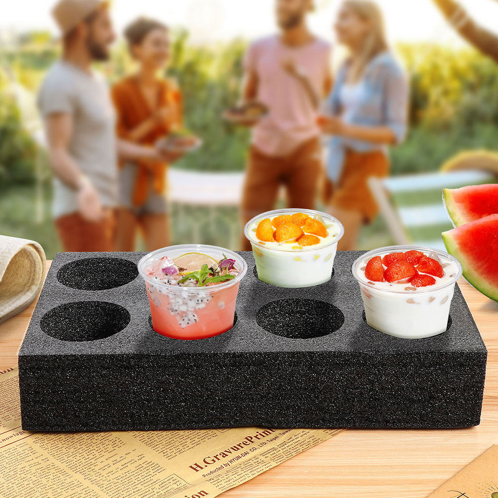 4Pcs 8-Hole Beverage Cup Tray  - Coffee Tea With Milk ulasan dan harga