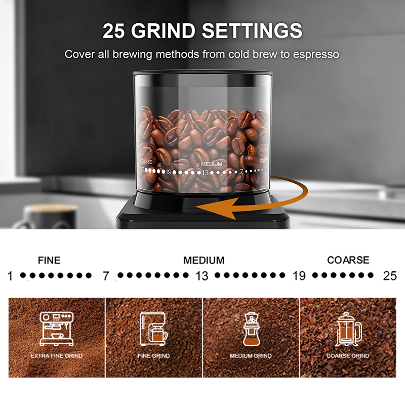 Coffee Grinder Automatic Elect - French Press Glass ulasan dan harga