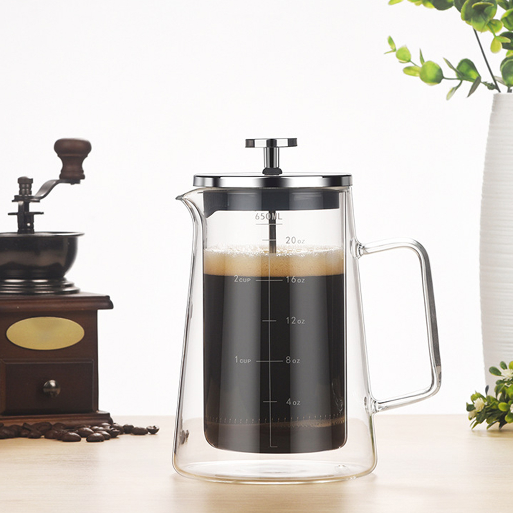 Double Layers French Press Pot - French Press Glass ulasan dan harga