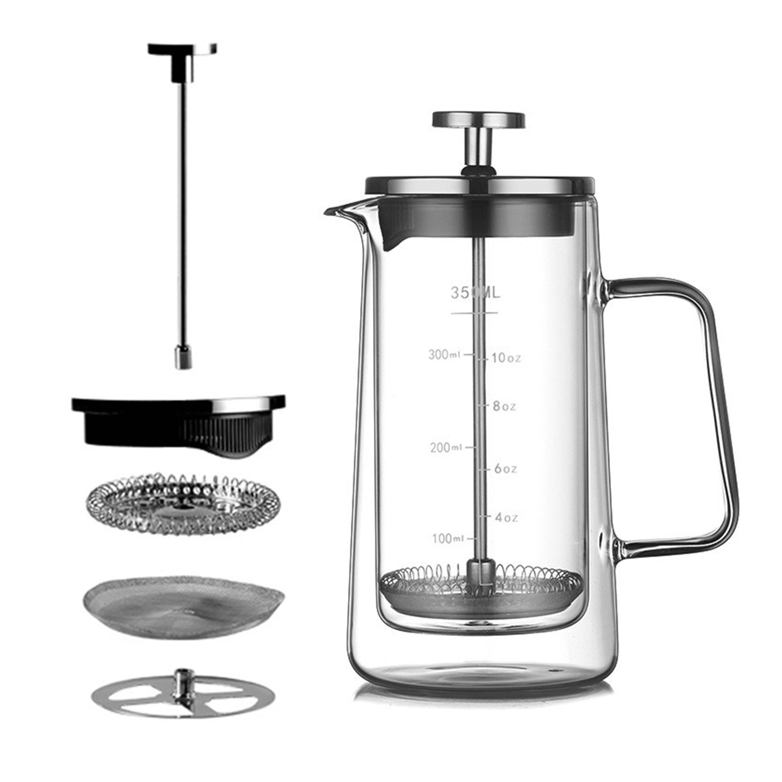 Double Layers French Press Pot - French Press Glass ulasan dan harga