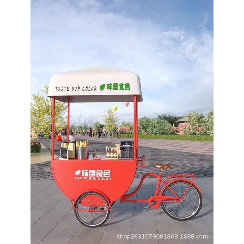 Outdoor Mobile Food Cart Snack - Coffee Tea With Milk ulasan dan harga