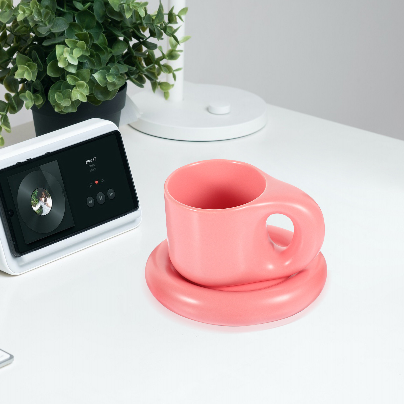 Ceramic Coffee Cup Set with Sa - Coffee Tea Hot ulasan dan harga