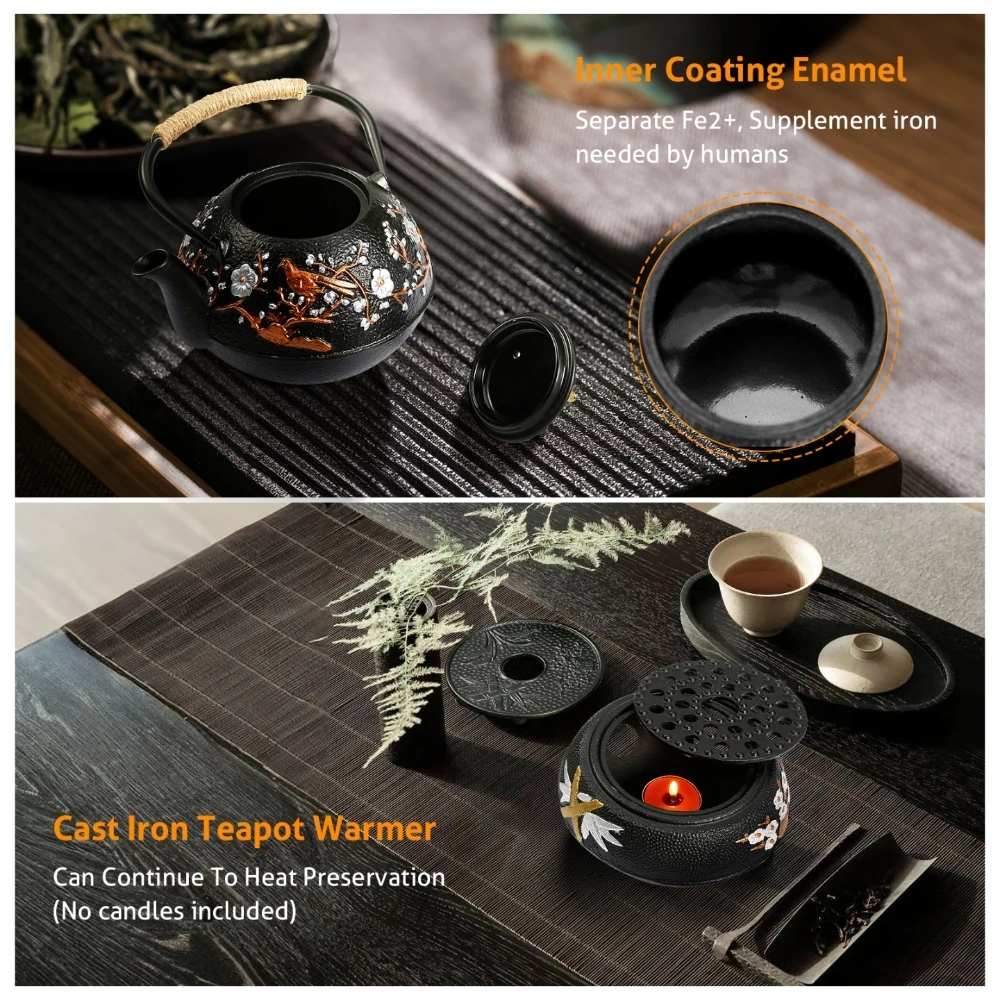 Cast Iron Teapot Set with Alco - Cast Iron Teapot ulasan dan harga