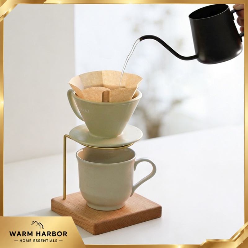 Wood Brass Pour Over Coffee St - Coffee Dripper V60 ulasan dan harga