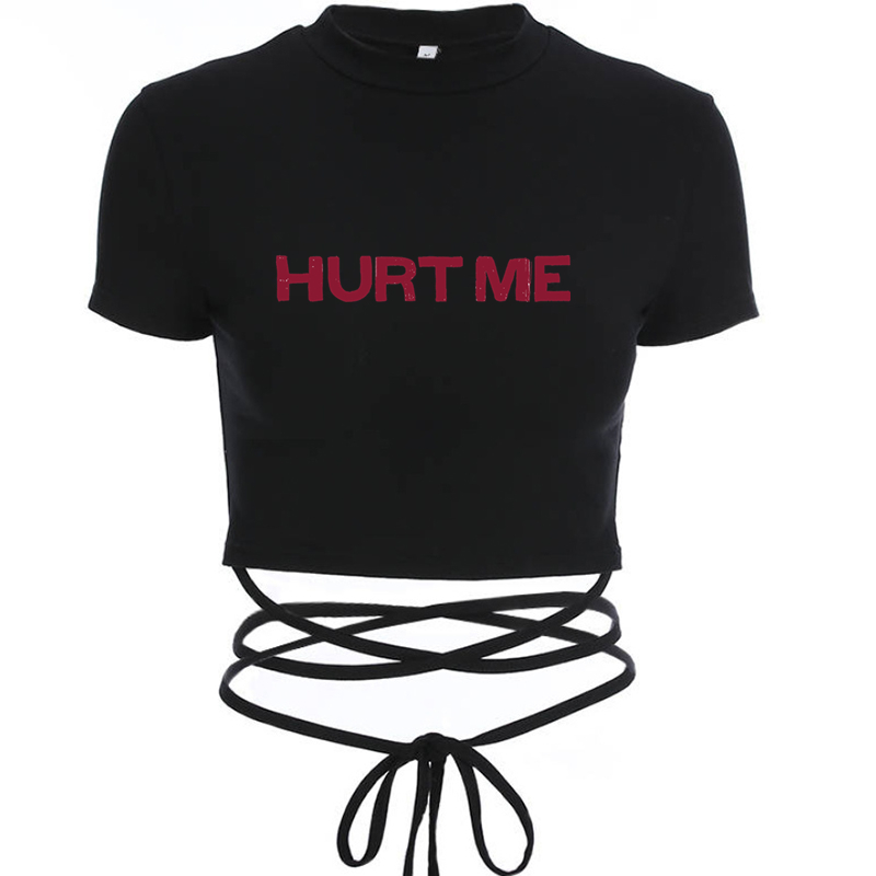 HURT ME Women Black Short Crop - Coffee Tea Or Me ulasan dan harga