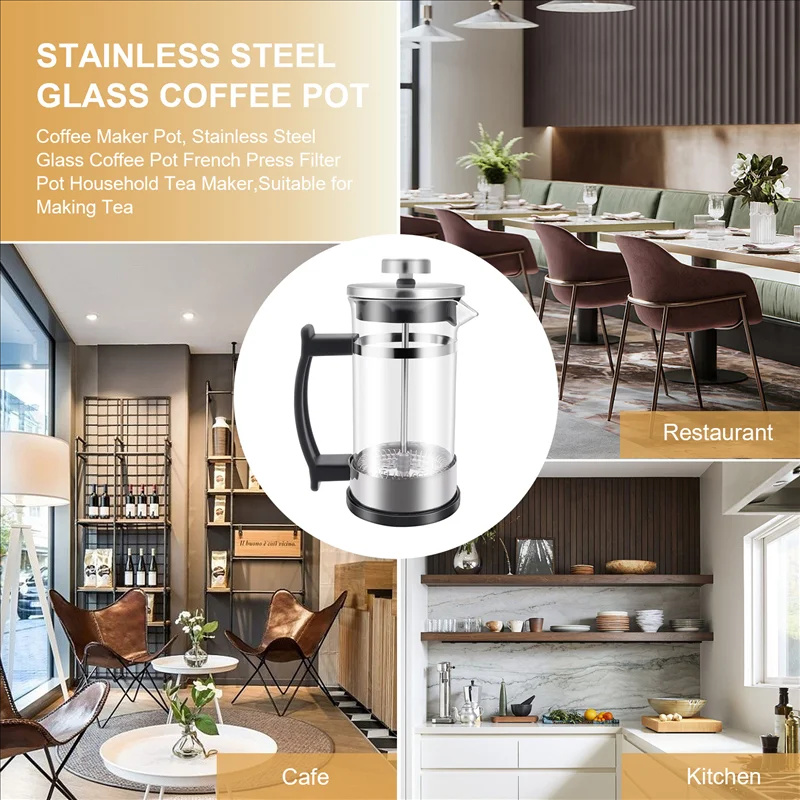 Coffee French Press Pot With F - French Press Glass ulasan dan harga
