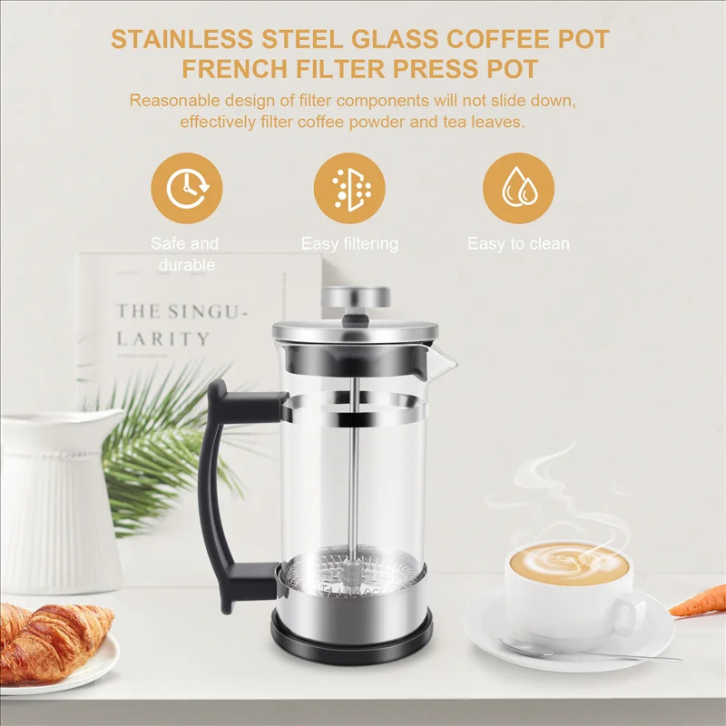 Coffee French Press Pot With F - French Press Glass ulasan dan harga